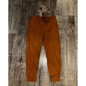 HM Kids Rust Brown Cotton Joggers Pants Size 5T Drawstring Elastic Waist
